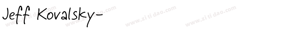 Jeff Kovalsky字体转换